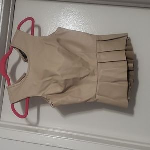 Bebe Mila Leather Peplum Top XXS